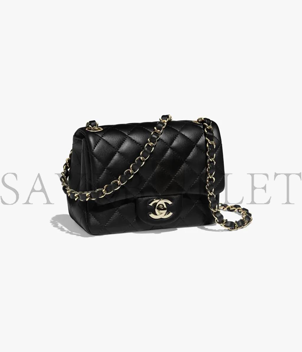 Ch*el mini flap bag with handle gold hardware as2796 b06687 94305 (17.5*12.5*5.5cm)